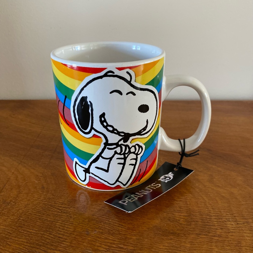 Snoopy Rainbow Mug. 70th Anniversary